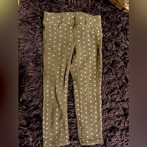 Grey with tiny hearts skinny pants